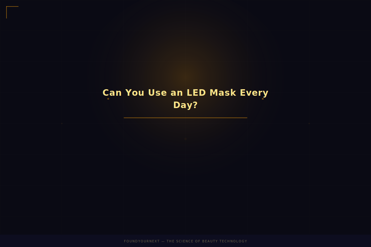 Can You Use an LED Mask Every Day? Frequency, Recovery, and Overuse Risks