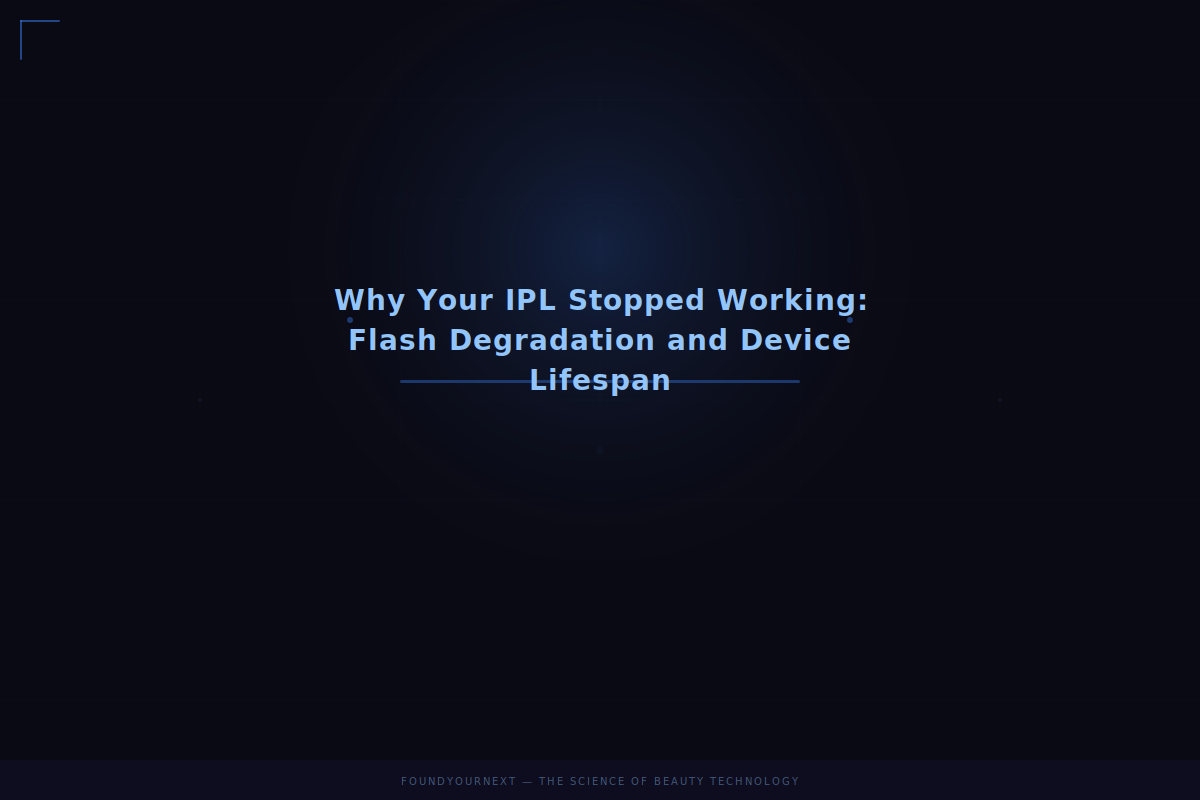 Why Your IPL Stopped Working: Flash Degradation and Device Lifespan
