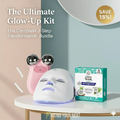 Ultimate Glow-Up Kit including LED face mask, microcurrent facial device, and teeth whitening strips.